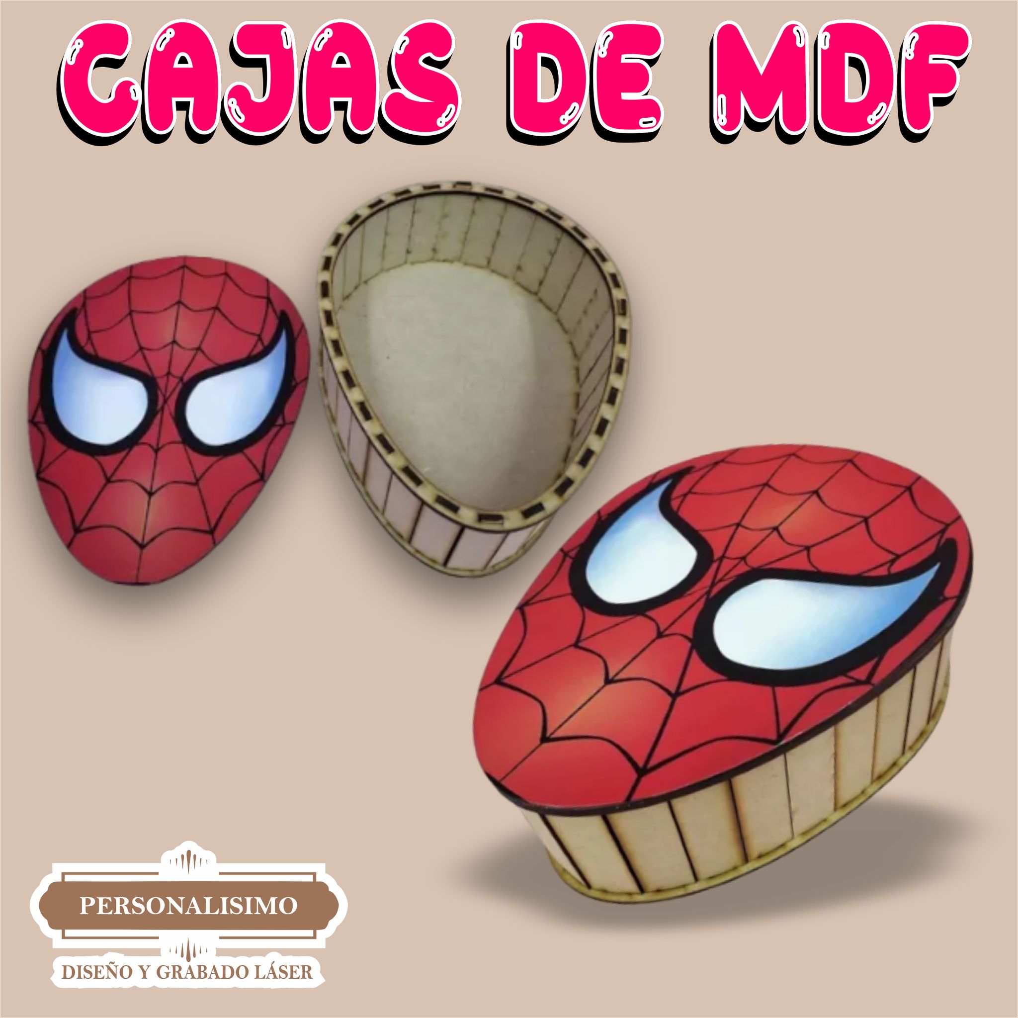 Caja MDF Spiderman