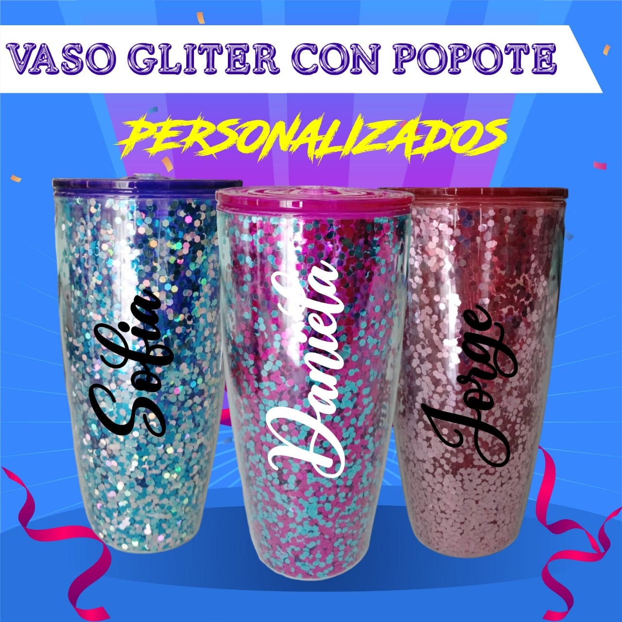 Vaso glitter